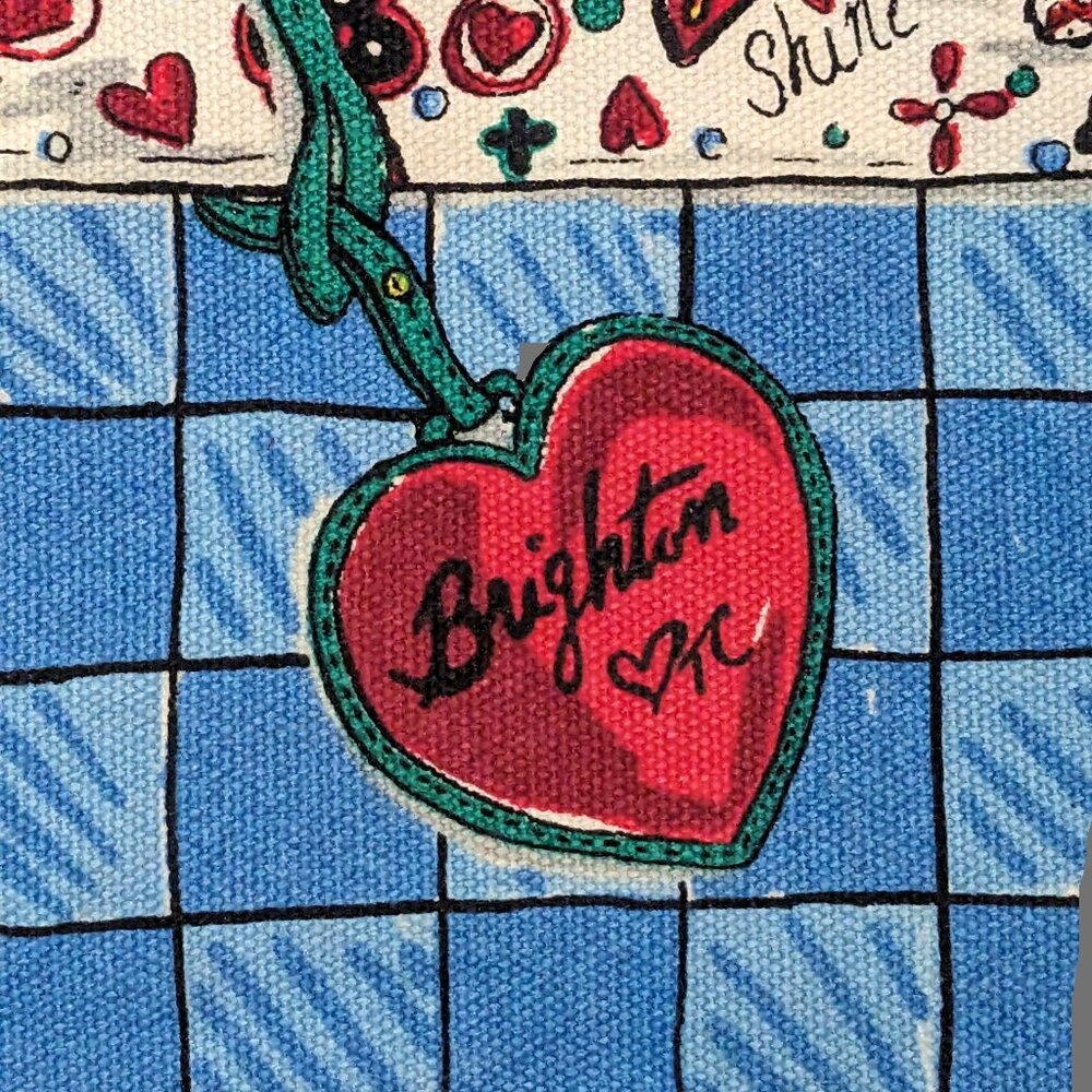 Brighton "With Love From Me To You" Makeup/Pencil Bag Preowned - Picture 4 of 5
